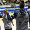 Las jugadoras del Movistar Estudiantes Femenino han calentado con los cubres